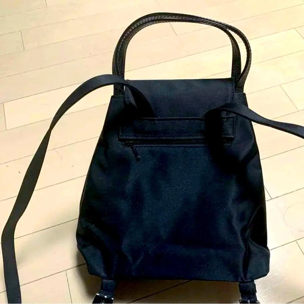 VALENTINO GARAVANI Backpack Black Nylon Stylish Women ❤️🌹❤️🌹 - Picture 2 of 4